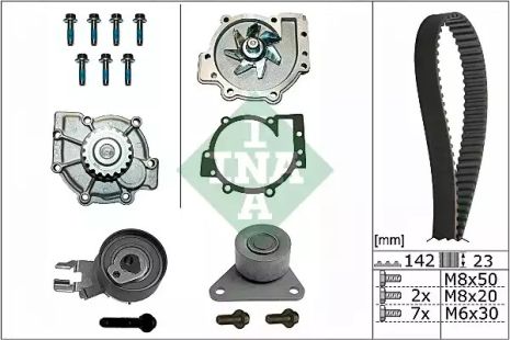 Водяний насос + комплект ГРМ FORD AUSTRALIA, VOLVO V40, INA (530046730)