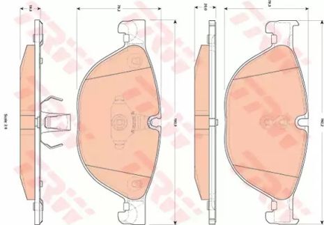 Колодки тормозные дисковые BMW 5/6/7 F 09, TRW (GDB1838)