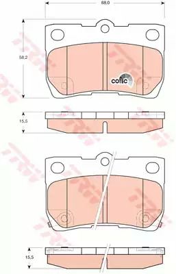 Тормозные колодки дисковые Lexus GS300 IS250-220D 05-, TRW (GDB3399)