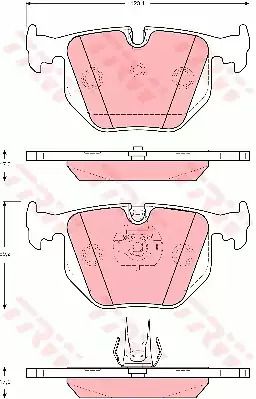 Тормозные колодки LANDROVER Range Rover, TRW (GDB1527)