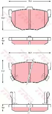 Колодки гальмівні KIA CERATO задн. TRW (GDB3368)