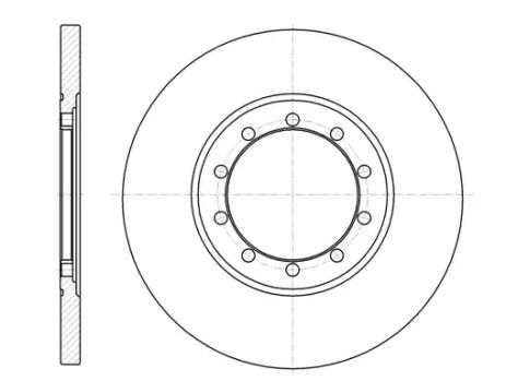 Диск гальмівний Transit V347 06-(H=16mm), WOKING (D6120100)