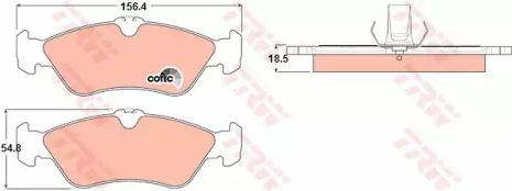 Колодки гальмівні MERCEDES - VOLKSWAGEN Sprinter 208D/Sprinter 208E/Sprinter 210D/Sprinter,