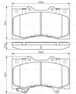 Колодки гальмівні NISSAN Patrol Y62 F 10, BOSCH (0986494693)