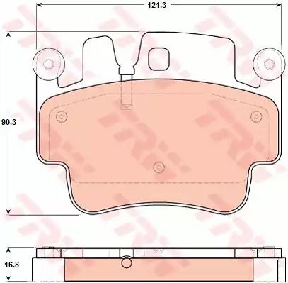 Тормозные колодки дисковые PORSCHE 911/Boxster (986)/Cayman F 97-13, TRW (GDB1742)