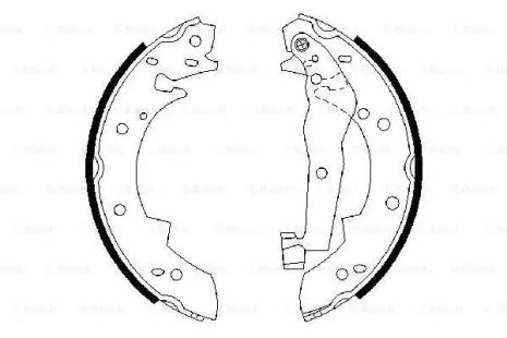 Колодки гальмівні барабан BMW - DE LA CHAPELLE 316/316i/316i Cabrio/318i/318i Cabrio/320i, BOSCH (0986487013)