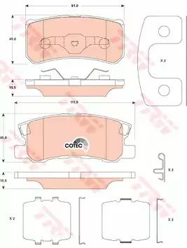 Колодки гальмові дискові JEEP Compas/Patriot R 10, TRW (GDB4600)