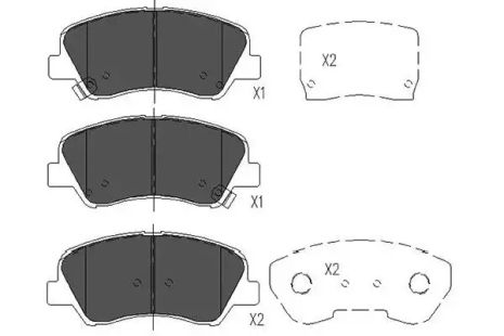 Колодки передні гальмівні Kia Rio/Hyundai i30 11-(mando), KAVO PARTS (KBP4023)