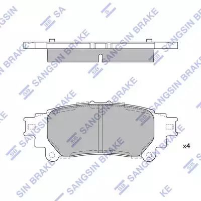 Колодки тормозные дисковые TOYOTA RX350, RX450H 10- задн. (SANGSIN), SANGSIN (SP1458)