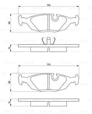 Колодки дискові гальмові SAAB/VOLVO 900/9000/440/460/480 задн. BOSCH (0986460996)