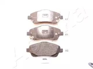 Колодки передні гальмівні Toyota Avensis 00-08 (bosch), ASHIKA (5002206)