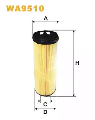 Фільтр повітряний MERCEDES-BENZ CLC-CLASS, WIXFILTRON (WA9510)