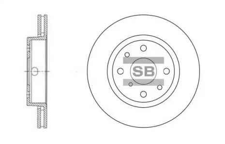 Диск тормозной KIA SHUMA, SANGSIN (SD2015)