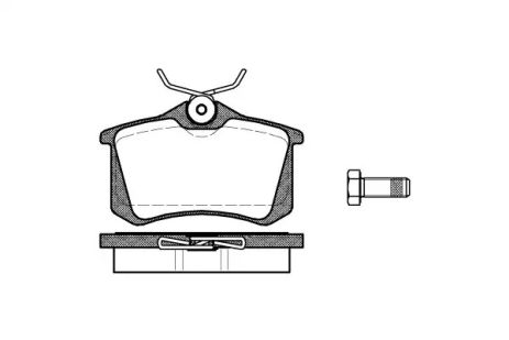 Комплект гальмівних колодок, дискове гальмо RENAULT MEGANE, PEUGEOT 308, REMSA (026301)