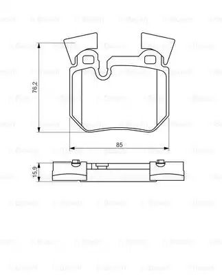 Комплект гальмівних колодок, дискове гальмо BMW 1, BOSCH (0986494421)