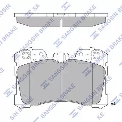 Комплект гальмівних колодок, дискове гальмо HYUNDAI ix35, LEXUS LS, HI-Q (SP1496)