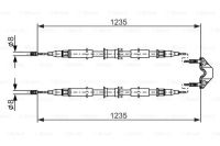 Трос ручного тормоза OPEL COMBO, OPEL COMBO, BOSCH (1987477869)