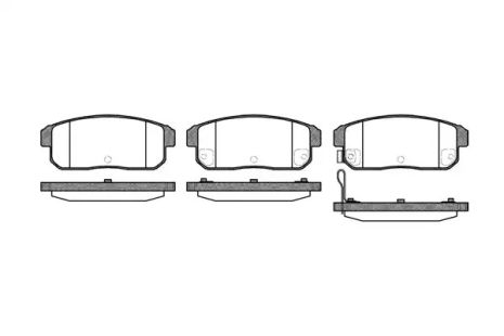 Комплект тормозных колодок, дисковый тормоз NISSAN CEFIRO, MAZDA RX-8, REMSA (088311)