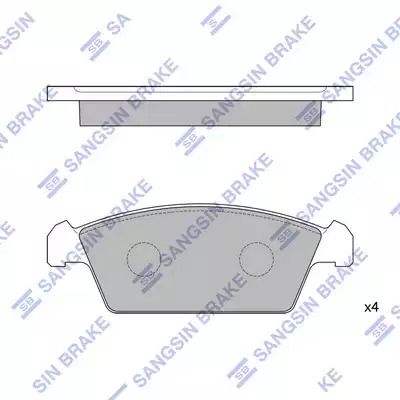 Комплект тормозных колодок, дисковый тормоз SUZUKI CAPPUCINO, DAEWOO TICO, HI-Q (SP1050)