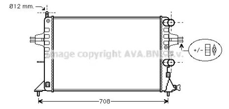 Радиатор охлаждения двигателя OPEL ASTRA, AVA COOLING (OLA2255)