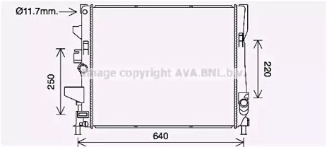 Радіатор охолодження двигуна FORD FOCUS, AVA COOLING (FD2644)