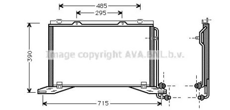 Радиатор, конденсор кондиционера MERCEDES-BENZ E-CLASS, AVA COOLING (MS5222)