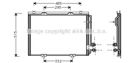 Радіатор, кондиціонер конденсатор MERCEDES-BENZ E-CLASS, AVA COOLING (MS5232)