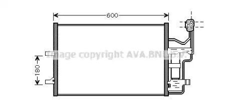 Радиатор, конденсор кондиционера MAZDA 5, AVA COOLING (MZ5184D)