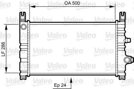 Радіатор охолодження двигуна FORD FIESTA, VALEO (731299)