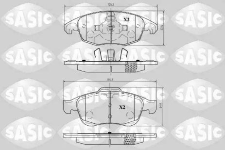 Комплект гальмівних колодок, дискове гальмо DS DS, PEUGEOT PARTNER, Sasic (6210009)