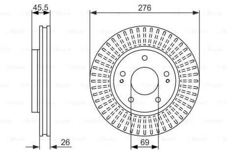 Диск тормозной DODGE STRATUS, CHRYSLER SEBRING, BOSCH (0986479604)