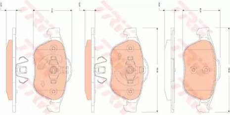 Комплект тормозных колодок, дисковый тормоз RENAULT GRAND, TRW (GDB1823)