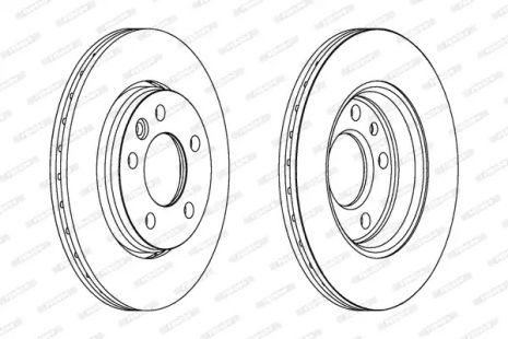 Диск гальмівний VW TRANSPORTER, FERODO (DDF1286)