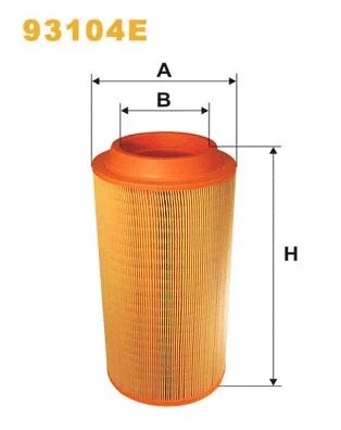 Фільтр повітряний AGRALE FURGOVAN, WIX FILTERS (93104E)