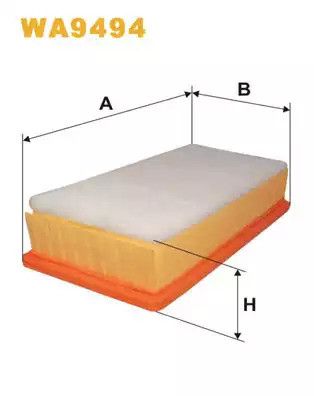 Фильтр воздушный CITROËN C5, PEUGEOT 407, WIX FILTERS (WA9494)
