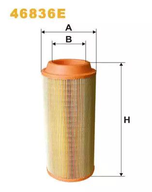 Фільтр повітряний NISSAN NAVARA, MITSUBISHI L, WIX FILTERS (46836E)