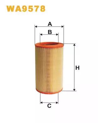 Фільтр повітряний CHRYSLER DELTA, LANCIA DELTA, ALFA ROMEO, WIX FILTERS (WA9578)