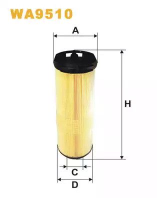 Фільтр повітряний MERCEDES-BENZ CLC-CLASS, WIX FILTERS (WA9510)