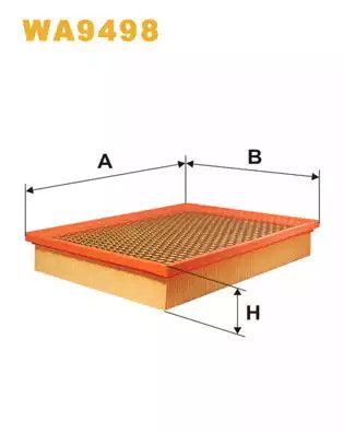 Фильтр воздушный CADILLAC BLS, SAAB 9-3X, WIX FILTERS (WA9498)