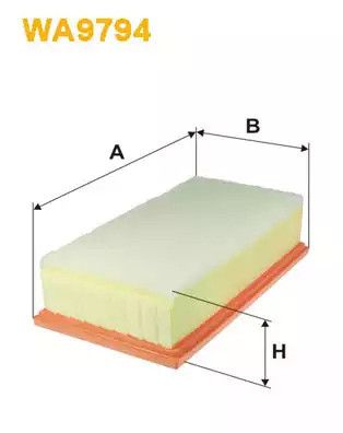 Фильтр воздушный CITROËN C4, OPEL GRANDLAND, WIXFILTRON (WA9794)