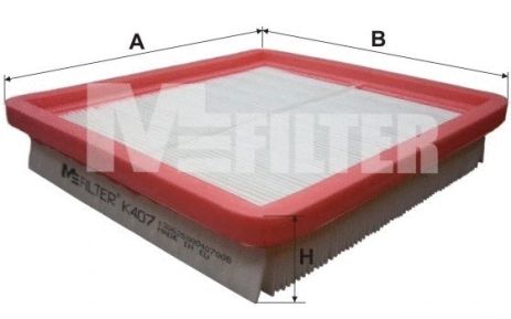 Фільтр повітряний ZAZ LANOS, FSO LANOS, CHEVROLET LANOS, M-FILTER (K407)