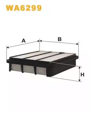 Фільтр повітряний DODGE STRATUS, EUNOS 800, CHRYSLER SEBRING, WIX FILTERS (WA6299)