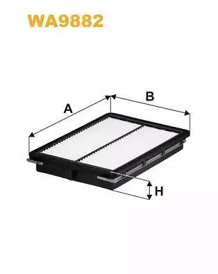 Фільтр повітряний KIA OPTIMA, HYUNDAI SONATA, WIX FILTERS (WA9882)