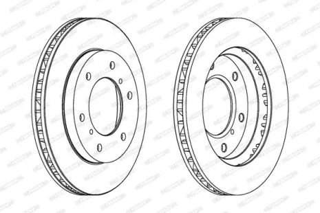 Диск тормозной MITSUBISHI PAJERO, FERODO (DDF1384C)