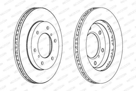 Диск тормозной MITSUBISHI PAJERO, FERODO (DDF1384C)