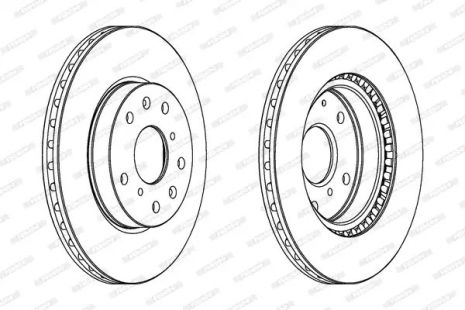 Диск гальмівний SUZUKI SX4, FIAT SEDICI, FERODO (DDF1620C)