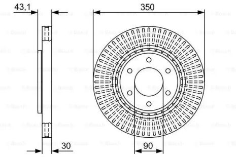 Диск тормозной INFINITI QX56, NISSAN ARMADA, BOSCH (0986479V51)