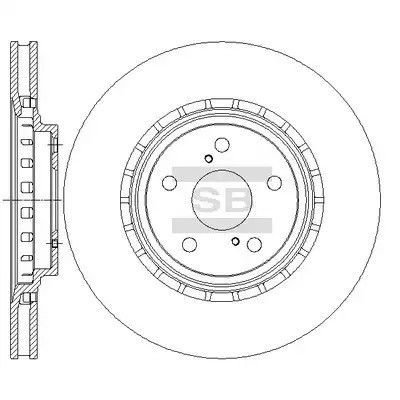 Диск тормозной LEXUS NX, TOYOTA RAV, SANGSIN (SD4034)