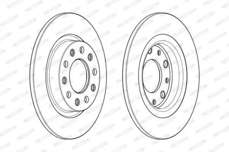Диск тормозной ALFA ROMEO, FERODO (DDF2333C)