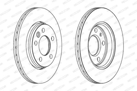 Диск гальмівний VW TRANSPORTER, FERODO (DDF1286)